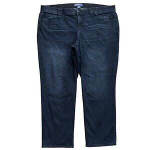 Democracy Jeans Womens 24W Ab Solution Stretch Denim Straight Plus Size Pants